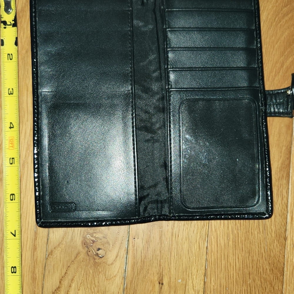 Vintage Coach Signature Black Id & Checkbook Hold… - image 3